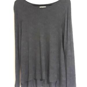 Madewell Womens Sz S Gray 100% Viscose Flowy Long Sleeve Tunic Top